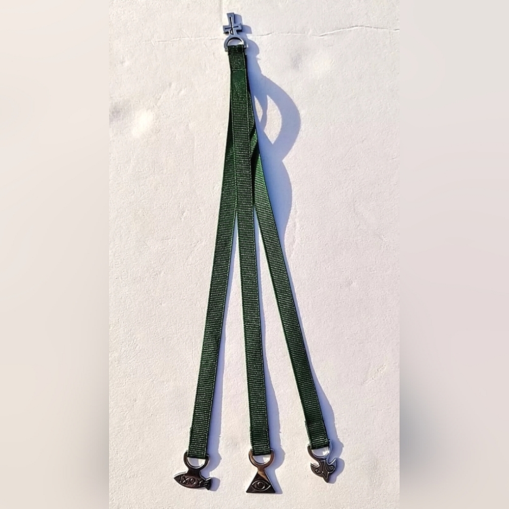James Avery Sterling Silver 925 3 Ribbon Green Bookmark Cross Dove RETIRED